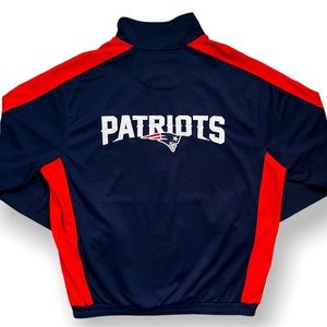 X-Large NFL Navy New England Patriots Zip-up Sweater
